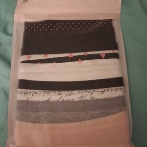 Victoria's Secret Black, White, Gray & Pink Panty Set